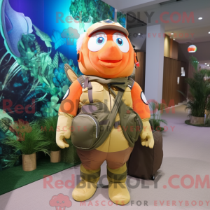 Olive Clown Fish mascot...