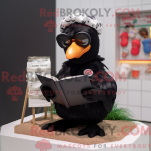 Black Quail mascot costume...
