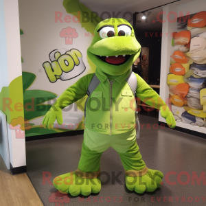 Lime Green Titanoboa mascot...