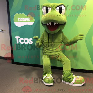 Lime Green Titanoboa mascot...