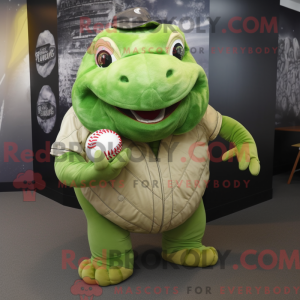 Lime Green Glyptodon mascot...