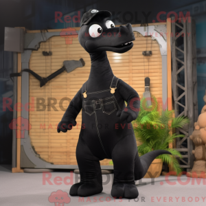 Black Brachiosaurus mascot...