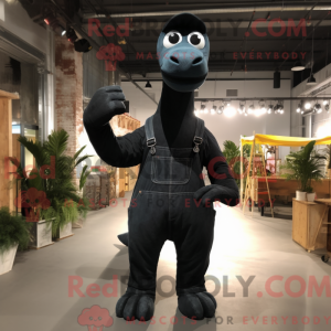 Black Brachiosaurus mascot...