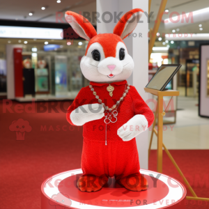 Red Rabbit-mascottekostuum...