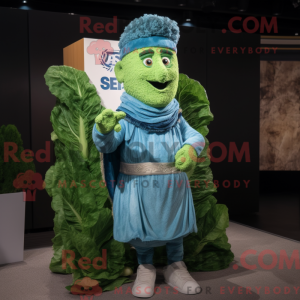 Blå Caesar Salat maskot...