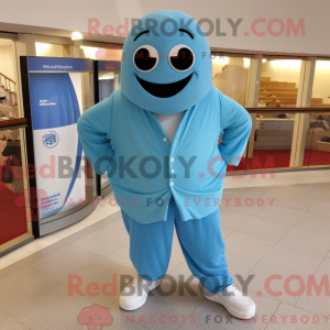 Sky Blue Oyster mascot...