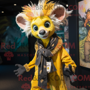 Yellow Aye-Aye mascot...