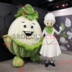 White Cabbage mascot...