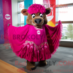 Magenta Bison maskot...