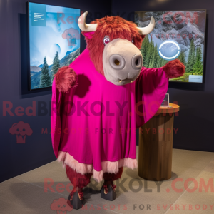 Magenta Bison maskot...