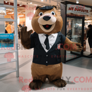 Brun Beaver maskot kostume...