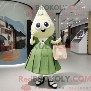Olive Ice Cream Cone mascot...