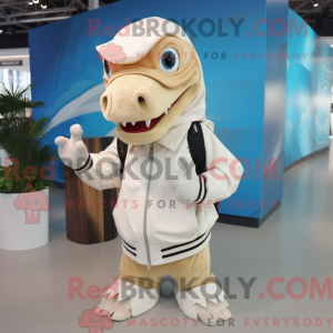 Krémová postava maskota...