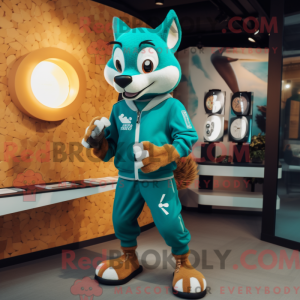 Teal Marten mascottekostuum...