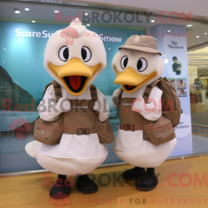 Tan Swans mascot costume...