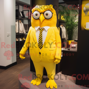 Lemon Yellow Owl mascot...