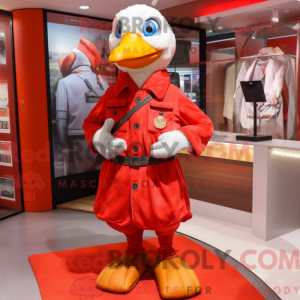 Red Geese mascot costume...