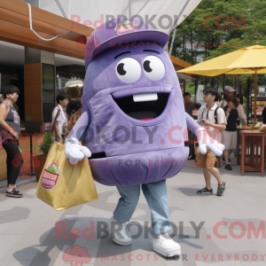 Purple Burgers mascot...