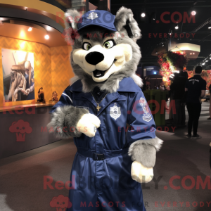 Navy Wolf Maskottchen...