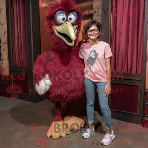 Maroon struts maskot drakt...
