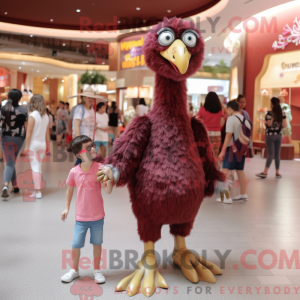 Maroon Ostrich mascot...