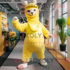 Lemon Yellow Alpaca mascot...