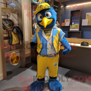 Yellow Blue Jay maskot...