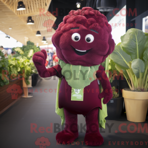 Maroon Broccoli mascot...