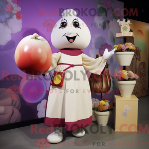 Cream Plum mascot costume...