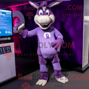 Purple Donkey mascot...