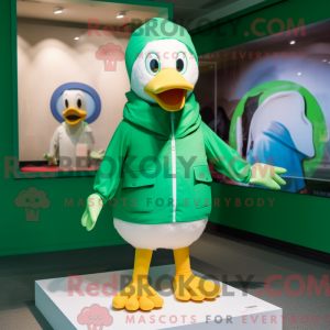 Green Goose mascot costume...