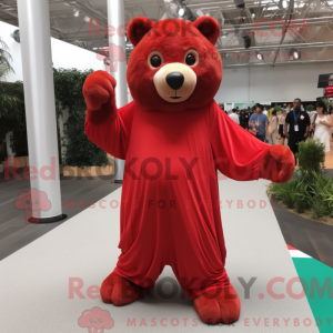 Red Bear-maskotdraktfigur...