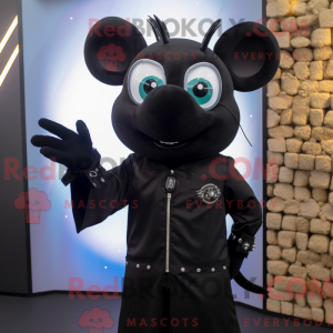 Black Ray mascot costume...