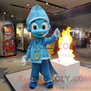 Sky Blue Fire Eater maskot...