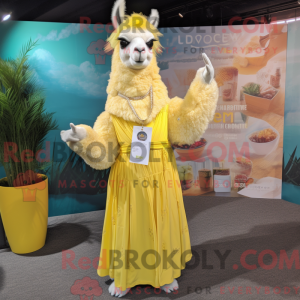 Lemon Yellow Llama mascot...