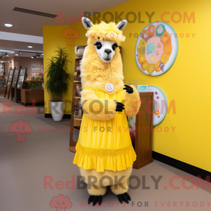 Lemon Yellow Llama mascot...