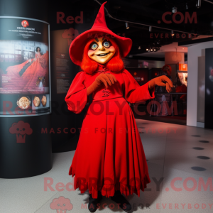 Red Witch mascot costume...