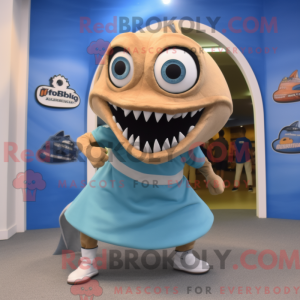 Tan Barracuda mascot...
