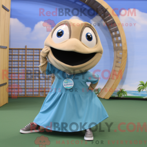 Tan Barracuda mascot...