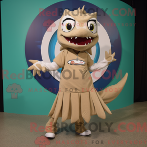 Tan Barracuda mascot...
