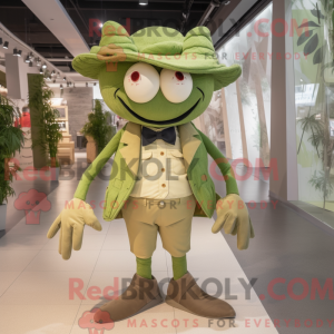 Olive Spider maskot kostume...