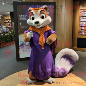 Lilla Weasel maskot kostume...