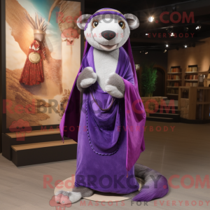 Lilla Weasel maskot kostume...