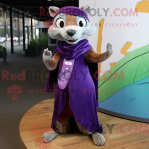 Lilla Weasel maskot kostume...