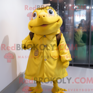 Yellow Frog mascot costume...