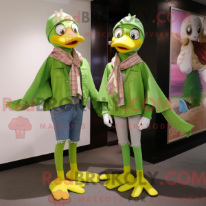 Lime Green Geese mascot...
