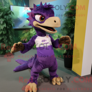Purple Deinonychus mascot...