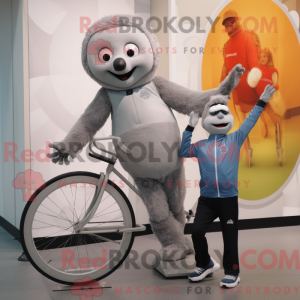 Gray Unicyclist mascot...