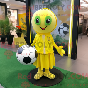 Lemon Yellow Soccer Ball...