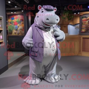 Gray Hippopotamus mascot...